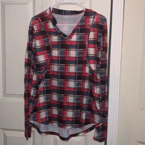 Plaid nursing top